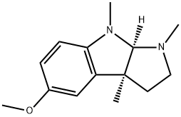 (3AS,8AR)-5-甲氧基-1,3A,8-三甲基-1,2,3,3A,8,8A-六氢吡咯并[2,3-B]吲哚 结构式
