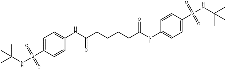 N,N'-bis{4-[(tert-butylamino)sulfonyl]phenyl}hexanediamide 结构式