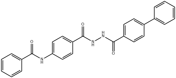 N-(4-{[2-(4-biphenylylcarbonyl)hydrazino]carbonyl}phenyl)benzamide 结构式