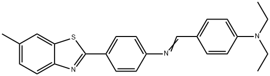 N-[4-(diethylamino)benzylidene]-4-(6-methyl-1,3-benzothiazol-2-yl)aniline 结构式