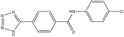 N-(4-氯苯基)-4-(1H-四唑-5-基)苯甲酰胺 结构式