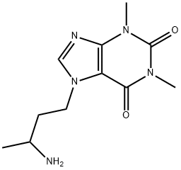 7-(3-氨基丁基)-1,3-二甲基-1H-嘌呤-2,6(3H,7H)-二酮 结构式