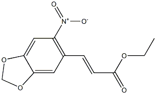 2-Propenoic acid, 3-(6-nitro-1,3-benzodioxol-5-yl)-, ethyl ester 结构式