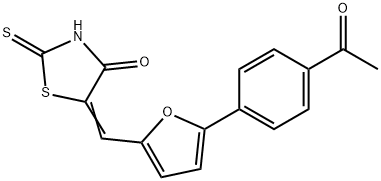 4-Thiazolidinone, 5-[[5-(4-acetylphenyl)-2-furanyl]methylene]-2-thioxo- 结构式