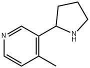 4-甲基-3-(吡咯烷-2-基)吡啶 结构式