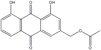 9,10-Anthracenedione, 3-[(acetyloxy)methyl]-1,8-dihydroxy- 结构式