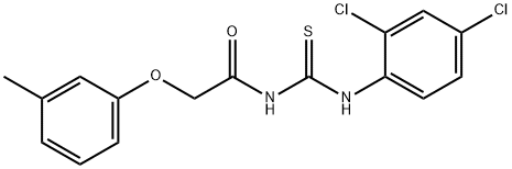 N-{[(2,4-dichlorophenyl)amino]carbonothioyl}-2-(3-methylphenoxy)acetamide 结构式