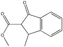 1-甲基-3-氧代-2,3-二氢-1H-茚-2-甲酸甲酯 结构式