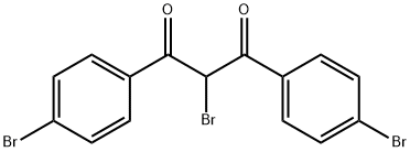 2-溴-1,3-双(4-溴苯基)丙烷-1,3-二酮 结构式