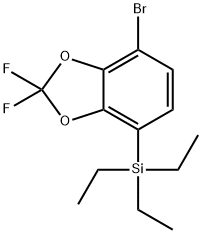 (7-bromo-2,2-difluorobenzo[d][1,3]dioxol-4-yl)triethylsilane 结构式