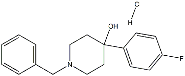 1-Benzyl-4-(4-fluorophenyl)piperidin-4-ol hydrochloride 结构式