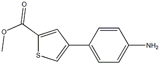 2-Thiophenecarboxylic acid, 4-(4-aminophenyl)-, methyl ester 结构式