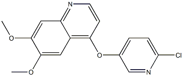 4-((6-氯吡啶-3-基)氧基)-6,7-二甲氧基喹啉 结构式