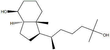 (1R,3aR,4S,7aR)-1-[(2R)-6-羟基-6- 甲基庚-2-基]-7a-甲基八氢-1H-茚-4-醇 结构式