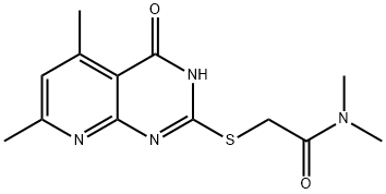 2-((4-hydroxy-5,7-dimethylpyrido[2,3-d]pyrimidin-2-yl)thio)-N,N-dimethylacetamide 结构式