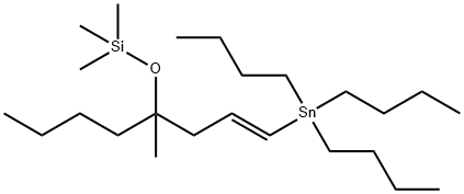 E)-TRIMETHYL((4-METHYL-1-(TRIBUTYLSTANNYL)OCT-1-EN-4-YL)OXY)SILANE 结构式