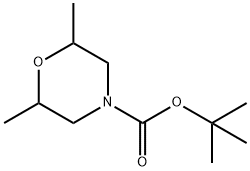 2,6-二甲基吗啉-4-羧酸叔丁酯 结构式