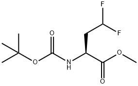 METHYL (S)-2-((TERT-BUTOXYCARBONYL)AMINO)-4,4-DIFLUOROBUTANOATE 结构式