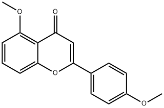 5-甲氧基-2-(4-甲氧基苯基)-4H-色烯-4-酮 结构式