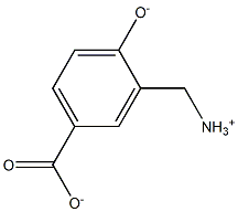 3-(氨基甲基)-4-羟基苯甲酸 结构式