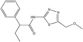 N-[5-(methoxymethyl)-1,3,4-thiadiazol-2-yl]-2-phenylbutanamide 结构式