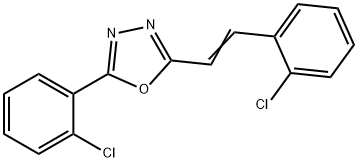2-(2-chlorophenyl)-5-[2-(2-chlorophenyl)vinyl]-1,3,4-oxadiazole 结构式