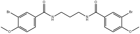 N,N'-1,3-propanediylbis(3-bromo-4-methoxybenzamide) 结构式