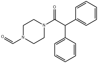 1-Piperazinecarboxaldehyde, 4-(diphenylacetyl)- 结构式