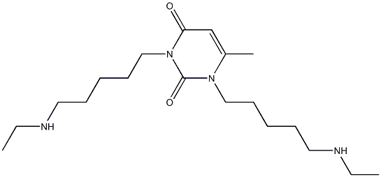 2,4(1H,3H)-Pyrimidinedione, 1,3-bis[5-(ethylamino)pentyl]-6-methyl- 结构式