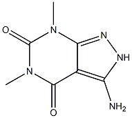 3-氨基-5,7-二甲基-2H,4H,5H,6H,7H-吡唑并[3,4-D]嘧啶-4,6-二酮 结构式