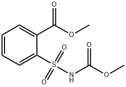 Benzoic acid, 2-[[(methoxycarbonyl)amino]sulfonyl]-, methyl ester 结构式
