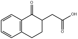 2-(1-氧亚基-1,2,3,4-四氢萘-2-基)乙酸 结构式