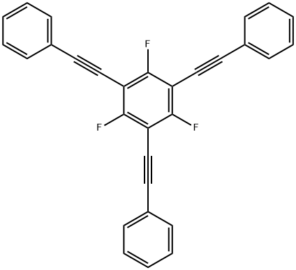 1,3,5-三氟-2,4,6-三(苯基乙炔基)苯 结构式