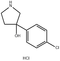 3-(4-CHLOROPHENYL)PYRROLIDIN-3-OL HCL 结构式