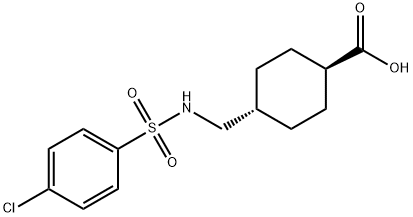 4-[[(4-chlorophenyl)sulfonylamino]methyl]cyclohexanecarboxylic acid 结构式