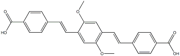 1,4-二(4-羧基苯乙烯基)-2,5-二甲氧基苯 结构式