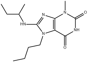 7-butyl-8-(sec-butylamino)-3-methyl-3,7-dihydro-1H-purine-2,6-dione 结构式