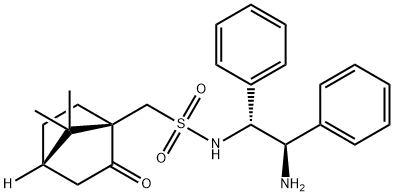 N-((1R,2R)-2-AMINO-1,2-DIPHENYLETHYL)-1-(7,7-DIMETHYL-2-OXOBICYCLO[2.2.1]HEPTAN-1-YL)METHANESULFONAM 结构式