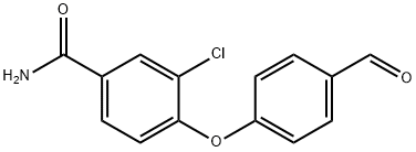 4-(4-formylphenoxy)-3-chlorobenzamide 结构式
