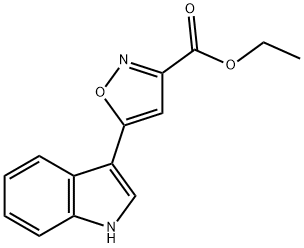 5-indol-3-yl-isoxazole-3-carboxylic acid ethyl ester 结构式