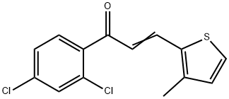 (2E)-1-(2,4-dichlorophenyl)-3-(3-methylthiophen-2-yl)prop-2-en-1-one 结构式