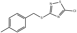 5-chloro-3-{[(4-methylphenyl)methyl]sulfanyl}-1,2,4-thiadiazole 结构式