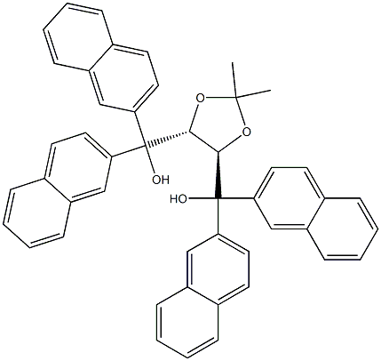 [(4R,5R)-5-[hydroxy(dinaphthalen-2-yl)methyl]-2,2-dimethyl-1,3-dioxolan-4-yl]-dinaphthalen-2-ylmethanol 结构式