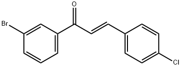 (2E)-1-(3-bromophenyl)-3-(4-chlorophenyl)prop-2-en-1-one 结构式