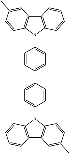 3-甲基-9-[4-[4-(3-甲基咔唑-9-基)苯基]苯基]咔唑 结构式