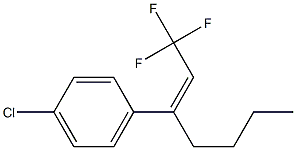 Benzene, 1-chloro-4-[(1Z)-1-(2,2,2-trifluoroethylidene)pentyl]- 结构式