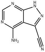 4-氨基-1H-吡唑并[3,4-D]嘧啶-3-甲腈 结构式