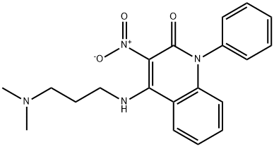 4-((3-(dimethylamino)propyl)amino)-3-nitro-1-phenylquinolin-2(1H)-one 结构式