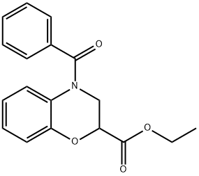 ethyl 4-benzoyl-3,4-dihydro-2H-1,4-benzoxazine-2-carboxylate 结构式