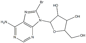 2-(6-氨基-8-溴-9H-嘌呤-9-基)-5-(羟甲基)四氢呋喃-3,4-二醇 结构式